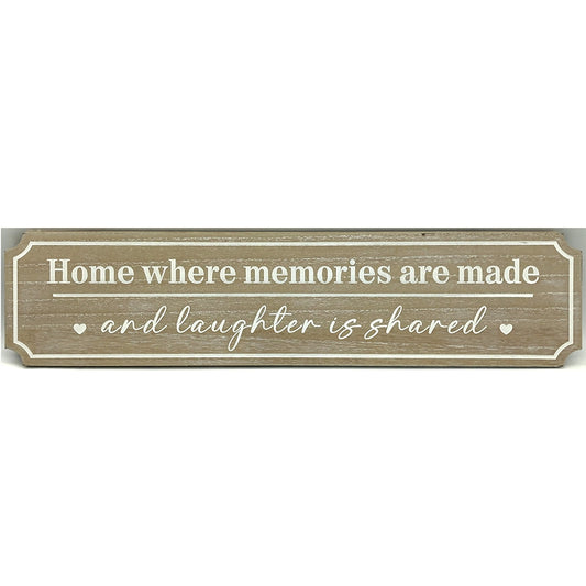 Home Where Memories Are Made Wooden Plaque
