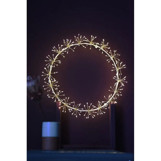 Lightstyle London Starburst Wreath 35cm White