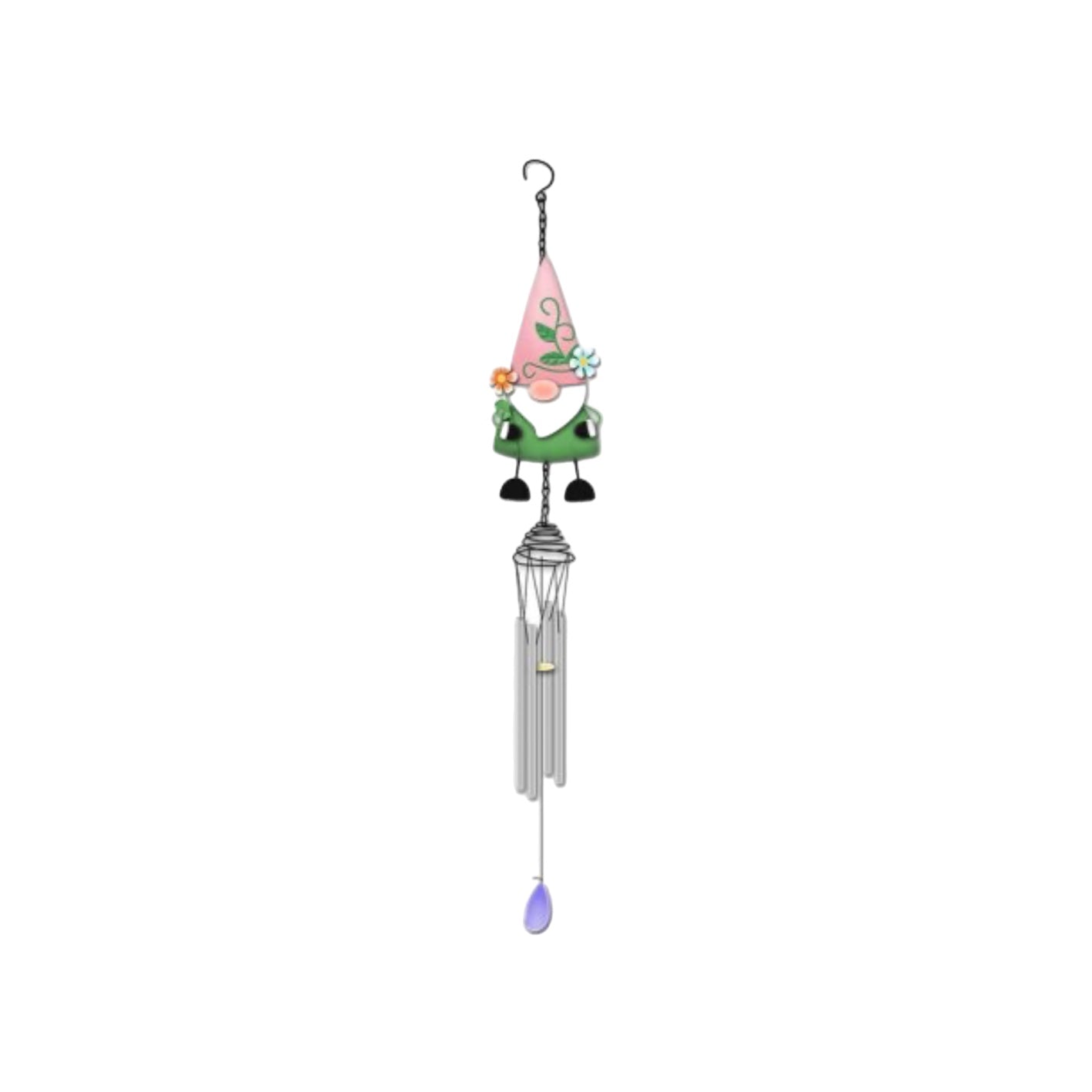 Bright Eyes Metal Wind chime Gnome